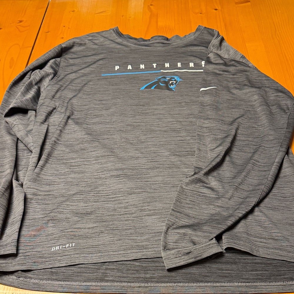 Carolina Panthers Nike Men's Dark Gray Dri-FIT Long Sleeve Tee
